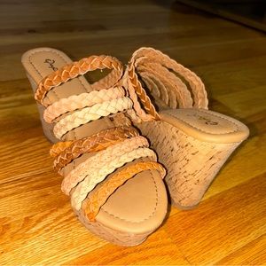 Classic Cork Wedge with Braided Straps